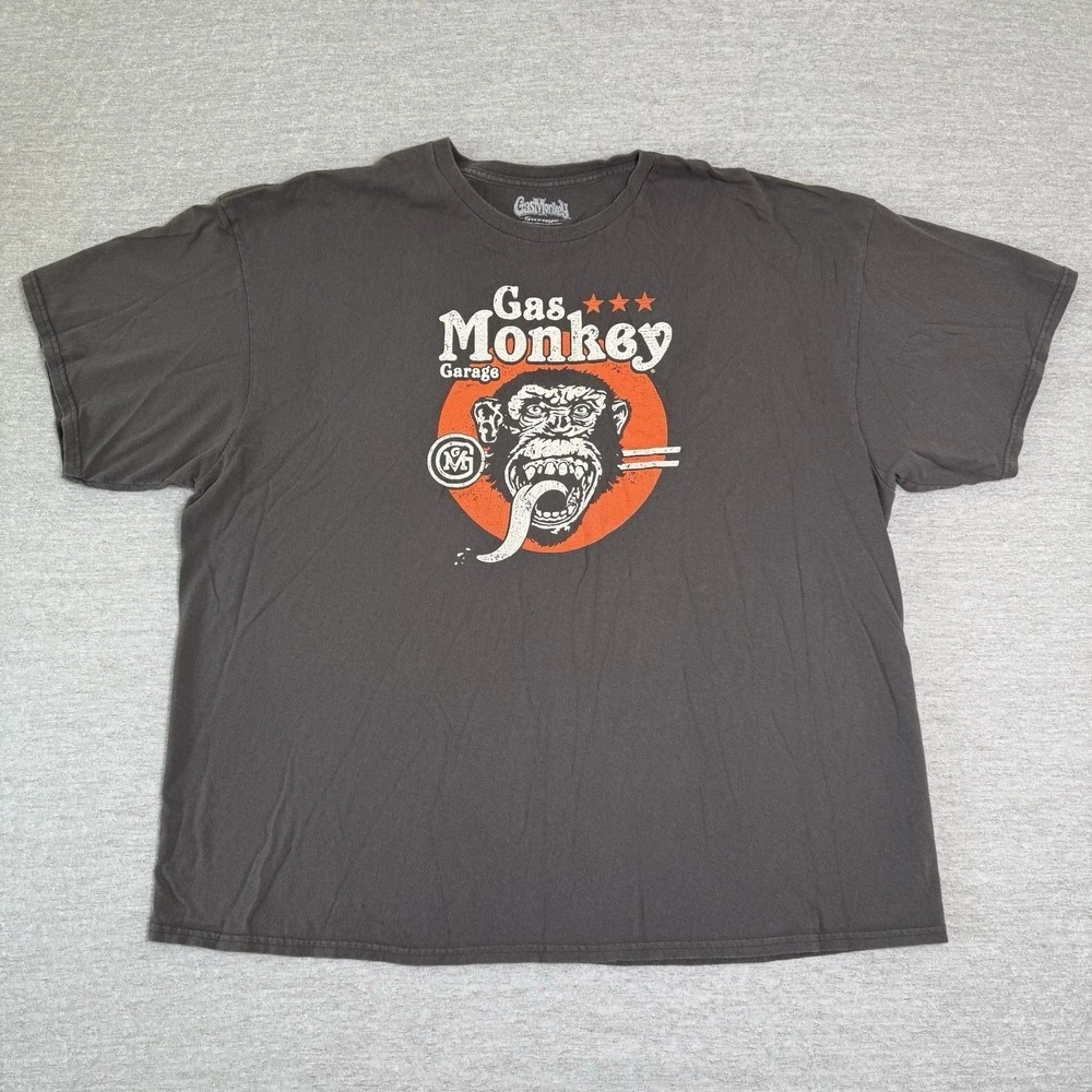 Gas Monkey Garage Men's T-Shirt 3XL Gray Short Sleeve Fast N Loud Graphic Tee